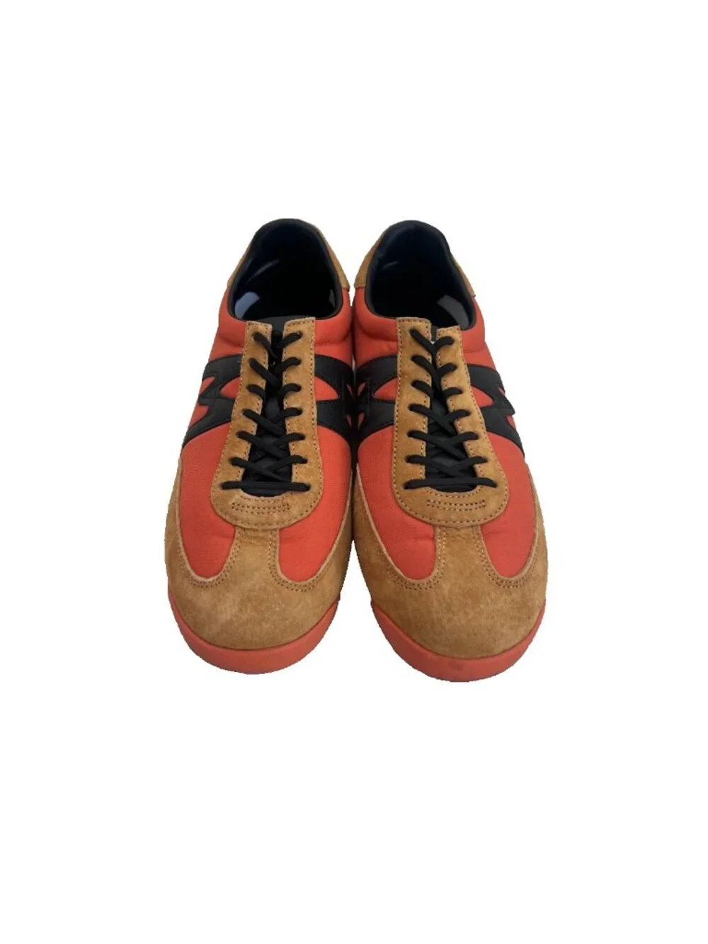 Karhu Mestari 76 Jaffa Orange Black Suede Running Sneakers Men 9 Women 10.5